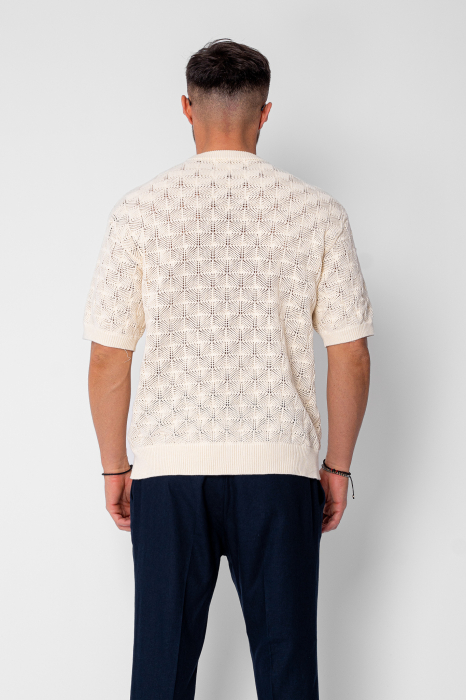 Tricou tricotat Beige [3]