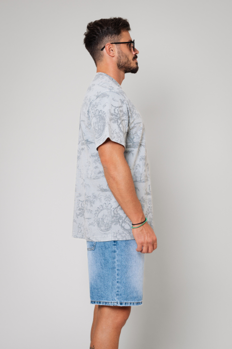 Tricou imprimat Oversized Grey [2]