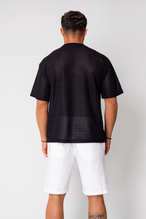 Black knitted T-shirt [2]