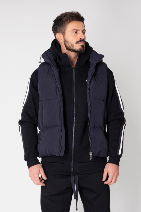 Black Hooded Vest [2]