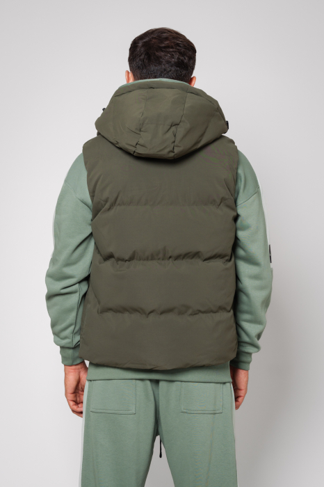 Khaki hooded vest [3]