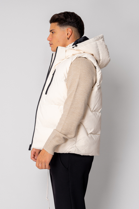 Vesta cu gluga Off White I [3]