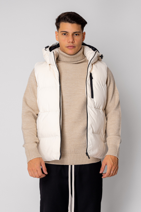 Vesta cu gluga Off White I [2]
