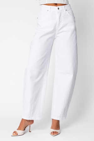 Baggy White elastic jeans [3]