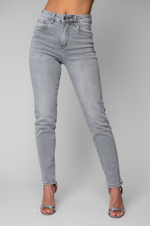 Femei - Blugi elastici conici Grey