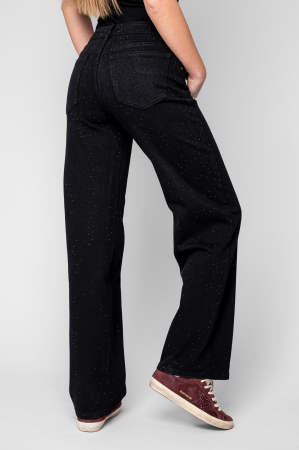 Blugi elastici cu strasuri Black [2]