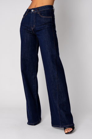 Blugi elastici largi Navy [2]