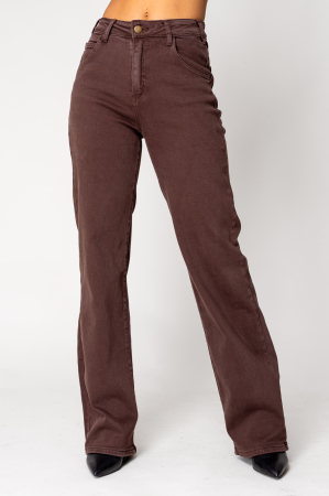 Blugi lungi regular din denim Brown [0]