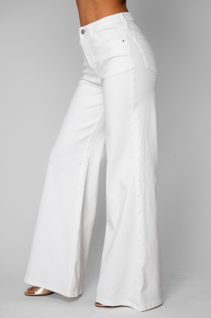 Blugi elastici evazati din denim Off White [2]