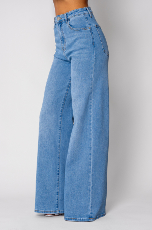 Blugi elastici largi Light Blue [1]