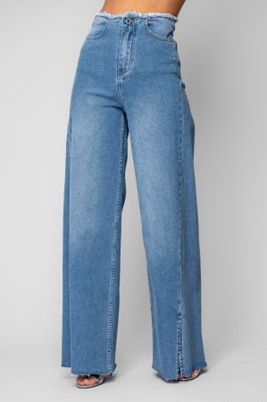 Femei - Blugi elastici largi Blue