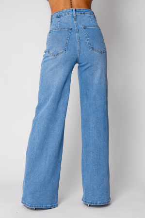 Blugi elastici largi Light Blue [2]