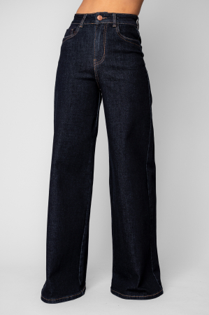 Femei - Blugi elastici largi Navy