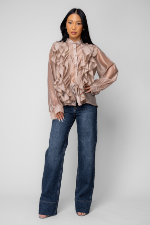 Blugi elastici largi Dark Blue  [3]