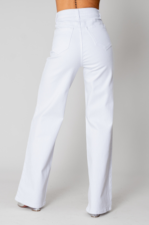 Wide stretch jeans in White denim [3]