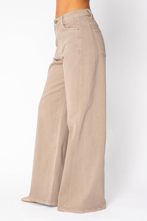 Blugi elastici largi Light Brown [2]