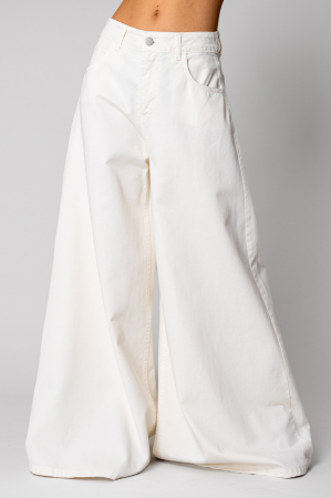 Off White denim wide leg jeans [3]