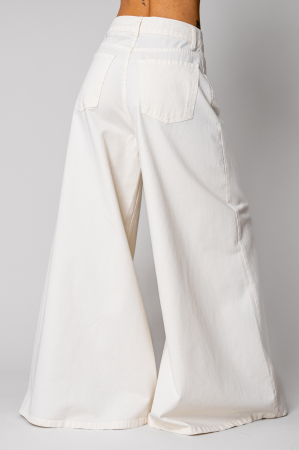 Off White denim wide leg jeans [2]