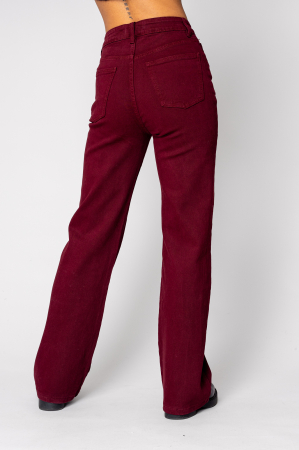 Blugi elastici regular Burgundy [2]