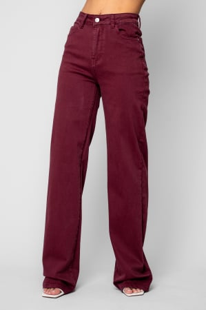 Femei - Blugi lungi regular Burgundy