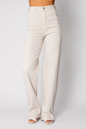 NOUTATI - Blugi elastici regular Cream