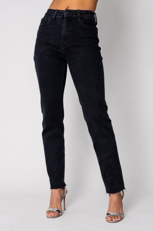 NOUTATI - Blugi elastici conici Black