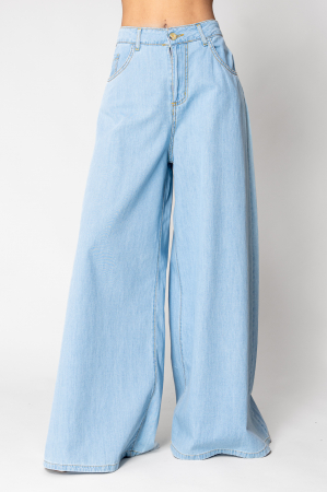 Light Blue denim wide leg jeans [1]