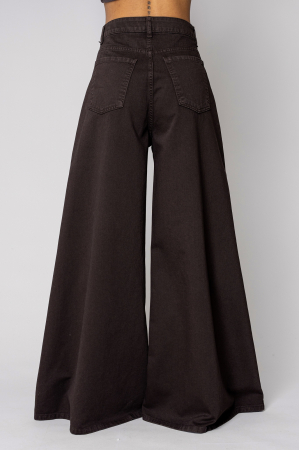 Blugi foarte largi din denim Brown [2]