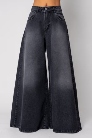 NOUTATI - Blugi foarte largi Dark Grey