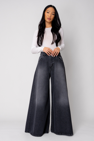 Blugi foarte largi Dark Grey [4]