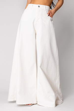 Blugi - Off White denim wide leg jeans