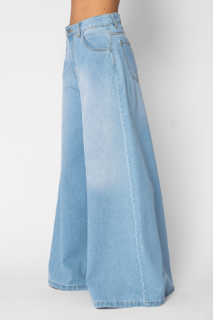 Light Blue denim wide leg jeans [2]
