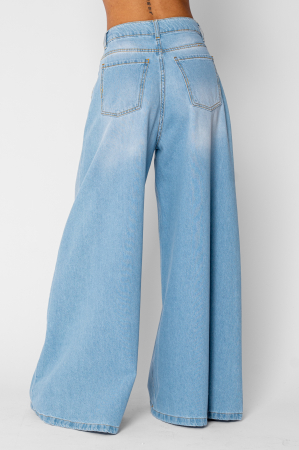 Light Blue denim wide leg jeans [3]
