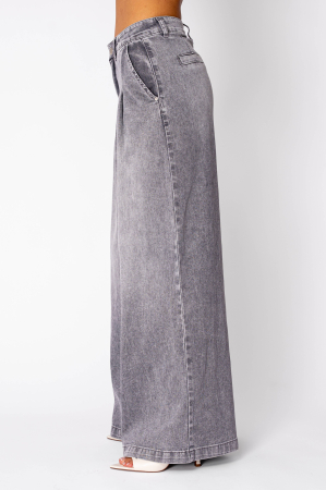 Blugi largi cu pense Grey [1]