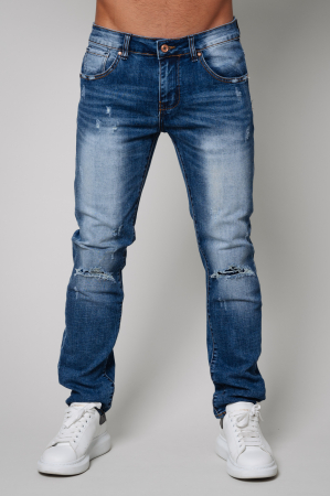 Blugi Lungi inchidere cu nasturi Dark Blue [0]