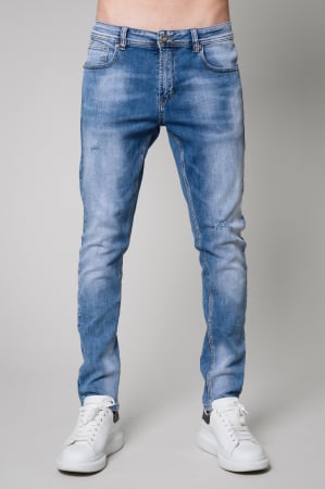 PROMOTII - Blugi Lungi din denim elastic Blue