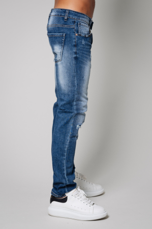 Blugi Lungi inchidere cu nasturi Dark Blue [2]