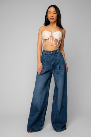 Promotii Femei - Blugi lungi Dark Blue