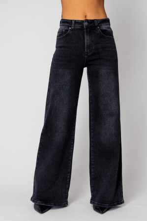 WOMEN - Black denim long jeans