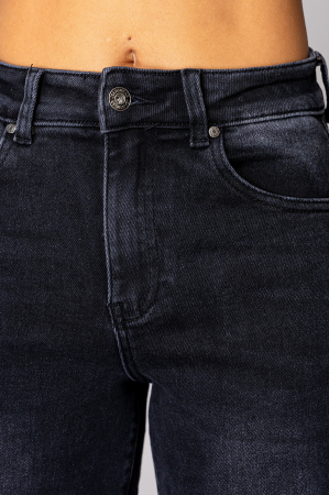 Black denim long jeans [3]