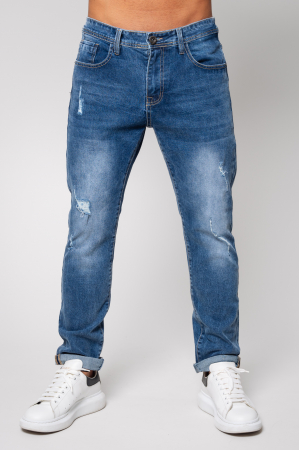 PROMOTII - Blugi lungi din denim Blue