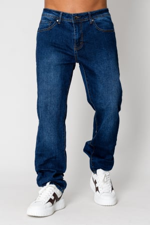 PROMOTII - Blugi lungi din denim Regular Dark Blue III