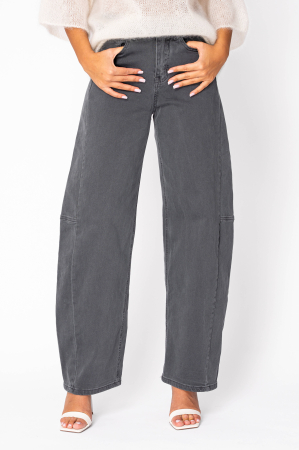 NOUTATI - Blugi lungi elastici Baggy Grey Anthracite