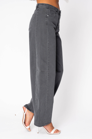 Blugi lungi elastici Baggy Grey Anthracite [2]