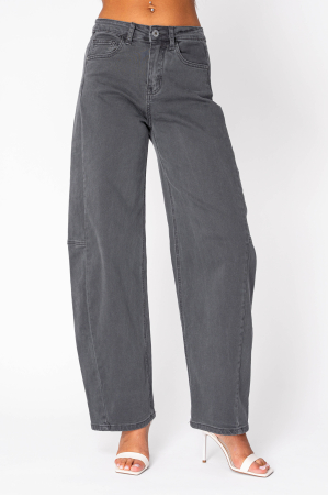 Blugi lungi elastici Baggy Grey Anthracite [1]