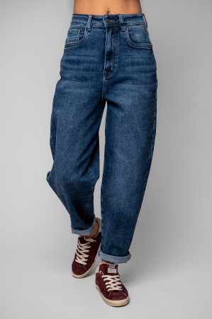 Femei - Blugi lungi elastici Dark Blue