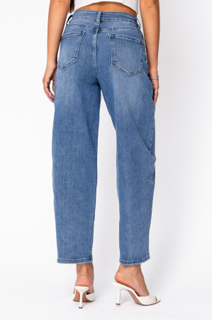 Blue stretchy long jeans [2]
