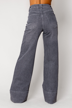 Grey denim wide leg jeans [2]