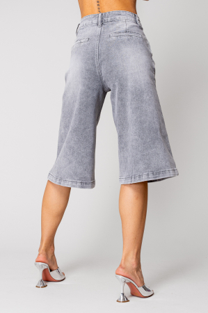 Blugi Elastici Largi 3/4 Light Grey [4]