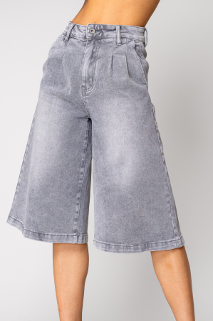 Blugi Elastici Largi 3/4 Light Grey [1]